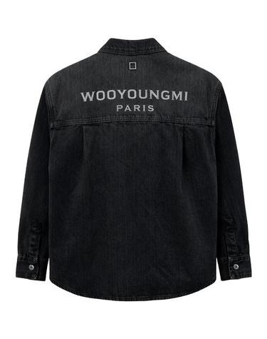 [우영미] 26SS 틴 워싱 데님 백로고 셔츠 블랙 남성 자켓 W261SH27970B / TR