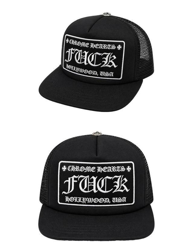 크롬 하츠 [크롬하츠] 퍽 할리우드 트러커캡 블랙 모자 140109000031 / TEO 착용컷