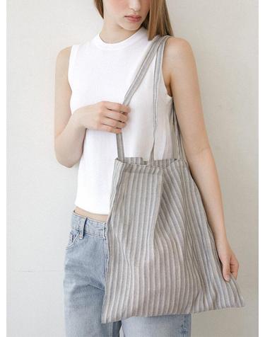 daily stripe shoulder bag (BA005_beigeblue)