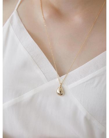 pebble pendant necklace (N041_gold)