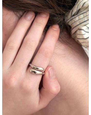 round finish two line ring (R003_silver)
