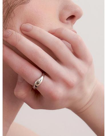 round ball bold ring (R001_silver)