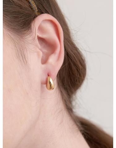 mini polka dots point earrings (E046_gold)