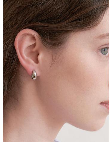 mini polka dots point earrings (E046_silver)