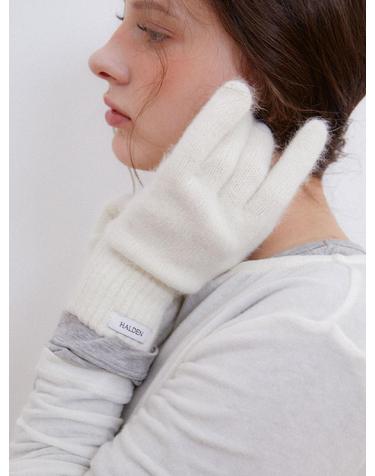 basic angora gloves (G012_ivory)