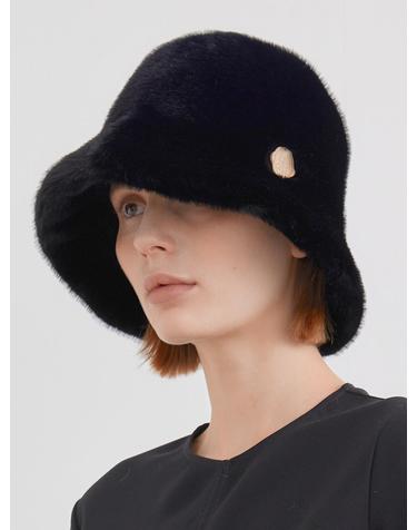soft fur bucket hat (C065_black)