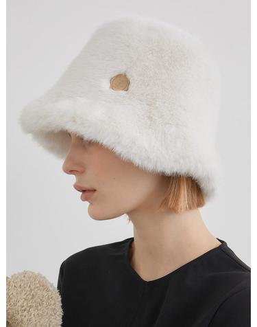 soft fur bucket hat (C065_white)