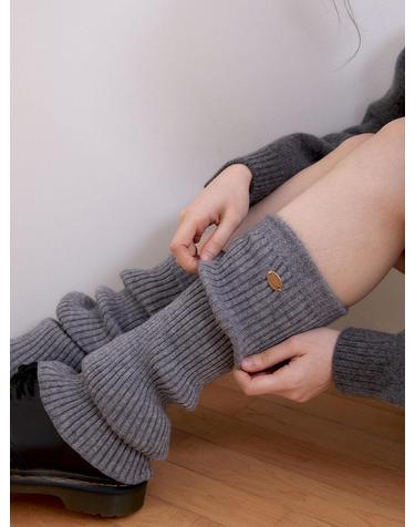 boots cut leg warmer (F002_charcoal)