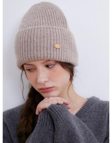 wool 100 knit beanie (C054_oatbeige)