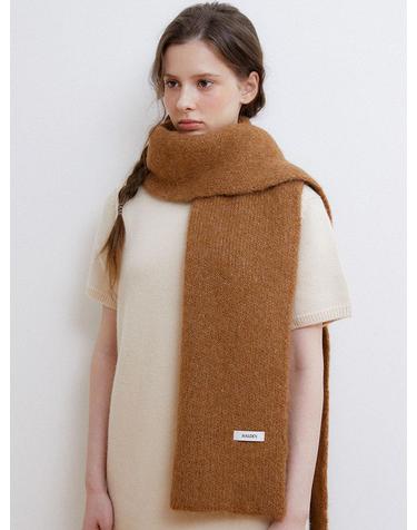 soft wool knit muffler (M038_camel)