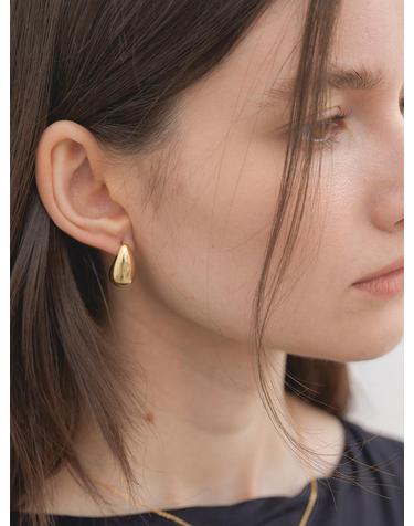 polka dots point earrings (E029_gold)