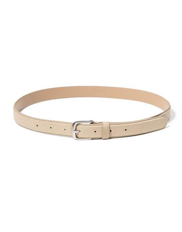 (W) basic square suede belt (T023_beige)