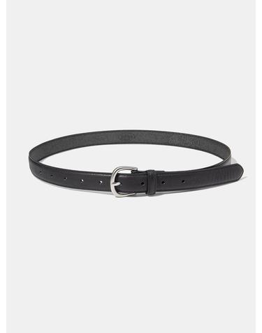 (W) vintage silver buckle belt (T011_black)