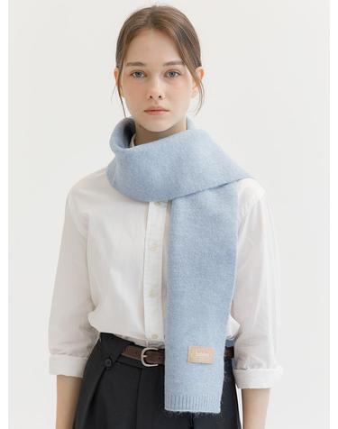 knit wool muffler (M028_sky)