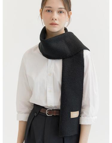 knit wool muffler (M028_black)