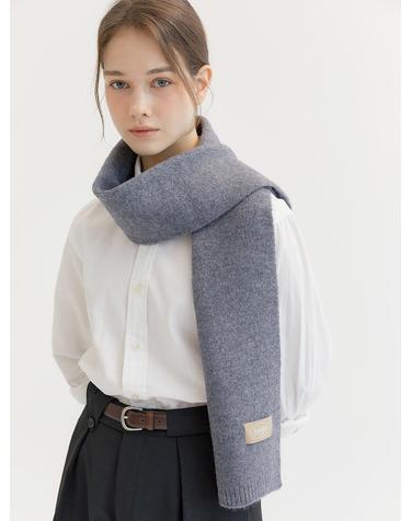 knit wool muffler (M028_charcoal)