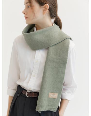 knit wool muffler (M028_light green)