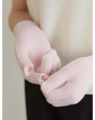hairy finger hole gloves (G008_light pink)