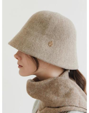 wool knit bucket hat (C033_oat)