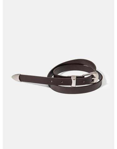 (W) western cowhide leather belt (T002_brown)