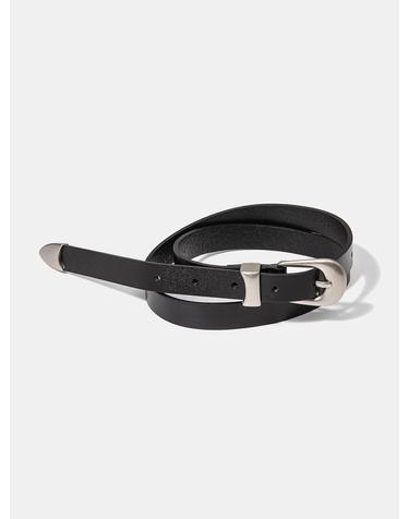 (W) western cowhide leather belt (T002_black)