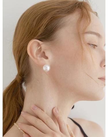 simple pearl earrings (E017_14mm)