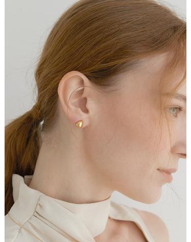 simple polka dots earrings (E015_gold)