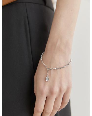 simple gemstone bracelet (W008_silver)