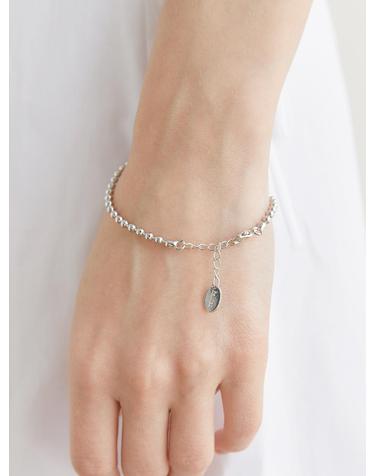 small beads chain bracelet (W007_silver)