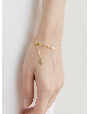 flat snake chain bracelet (W004_gold)