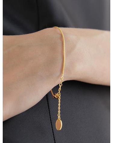 simple snake chain bracelet (W003_gold)