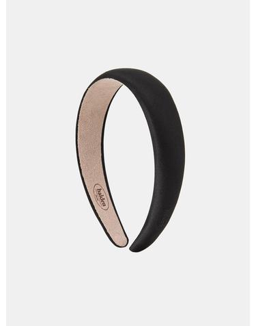 emboss logo satin hairband (H001_black)