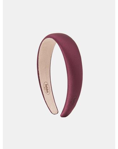 emboss logo satin hairband (H001_wine)