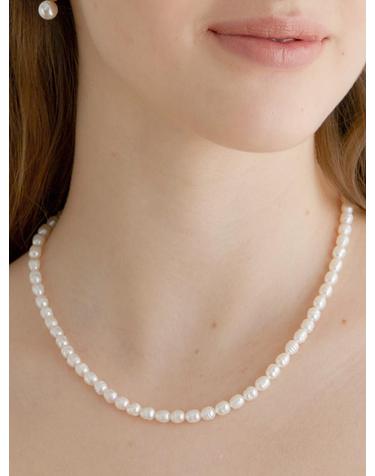 natural freshwater pearl necklace (N006_6mm)