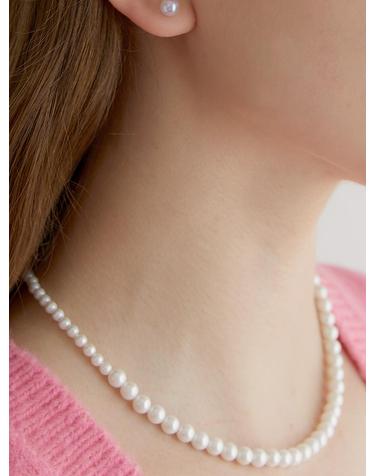 swarovski pearl mix necklace (N005_4/6mm)