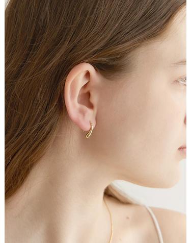 simple water drop earrings (E011_gold)