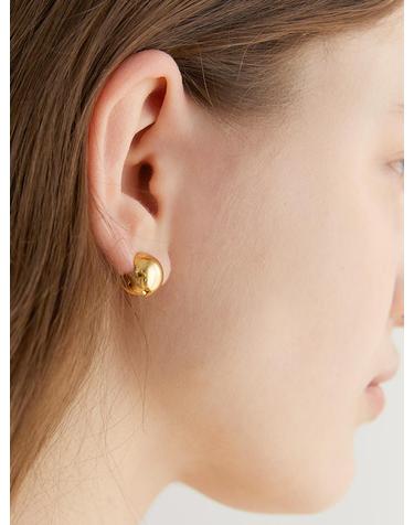 one touch ball earrings (E005_gold small)