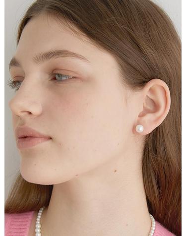 simple swarovski pearl earrings (E001_8mm)
