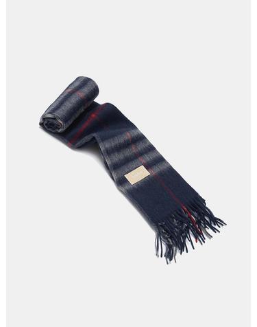wool classic check muffler (M008_navy)