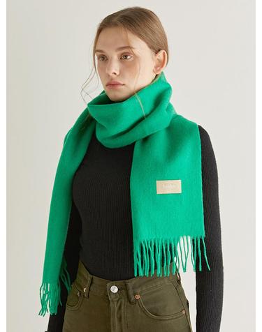 wool color muffler (M007_green)