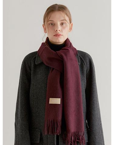 wool color muffler (M007_burgundy)