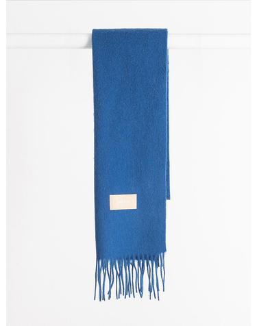 wool color muffler (M007_blue)