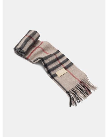 wool classic check muffler (M008_beige)