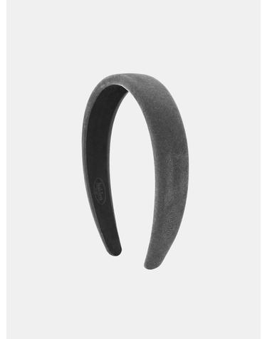 할렌 emboss logo velvet hairband (H003_grey)