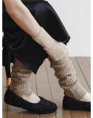 knit leg warmer (F001_dark beige)