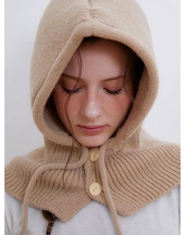 two button string balaclava (C056_beige)