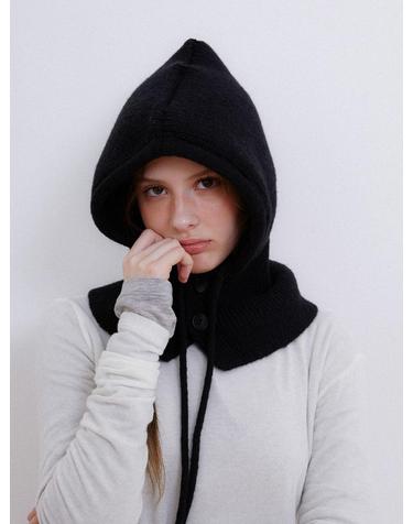 two button string balaclava (C056_black)