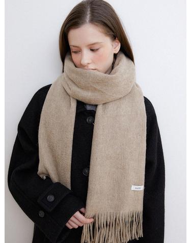 classic heavy wool 100 muffler (M042_mocha)