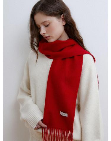 essential cashmere 100 muffler (M044_red)