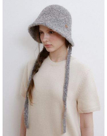 cozy boucle bonnet hat (C069_grey)